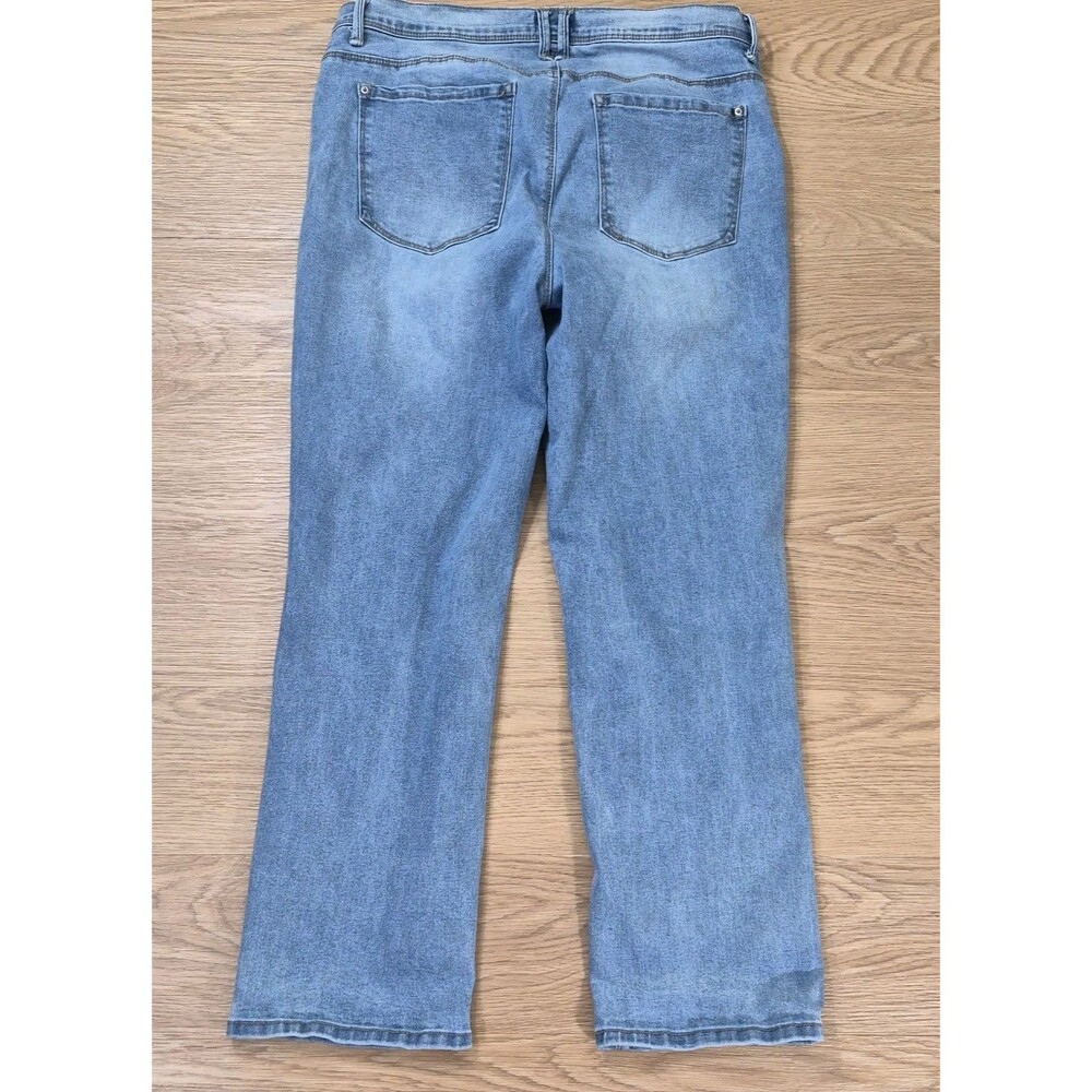 Curve Appeal Jeans 14/32 Womens Mid-Rise Relaxed Fit Blue Denim Pants 32x28 - Picture 4 of 11